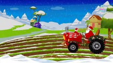 Learning Farm Vehicles Name & Sound   Kids Learning Vehicles Name With Santa Claus