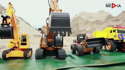 Trucks for children   Excavator for kids   CONSTRUCTION TRUCK  Diggers at work for kids   AbcKind