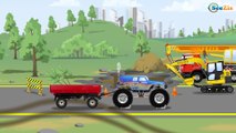 Traktor z Przyczepą na Drodze - Ciężki Praca i Wesoły Zabawki | Bajki dla dzieci - Super Kolekcja
