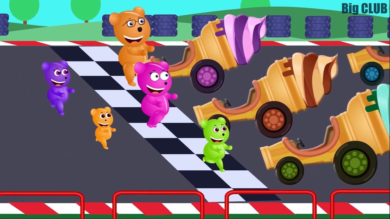 Mega Gummy Bear Bowling Ball! Finger Family Song Nursery For Kids   Learn Colors With Bowling