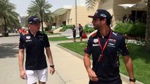 Daniel Ricciardo and Max Verstappen meet the fans in Bah