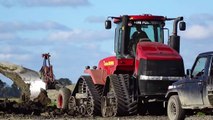 Deep ploughing & Field Leveling   CASE IH Quadtrac 450 & STX 375   Gebr. Bork diepploegen