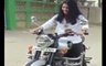 Woman Ride Motorbikes Best Skill Riding on Ro