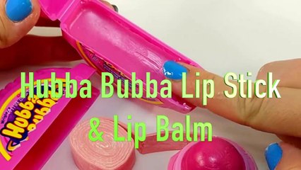 DIY  HUBBA BUBBA Bubble Gum Lipstick & Lip Balm! Using REAL Bubble G