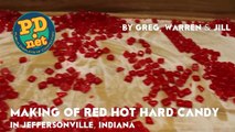 Making Red Hot Cinnamon candies on Victorian Candy Making Equipme