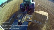World Amazing Modern Agriculture Equipment Mega Machines Hay Bale Handling Tractor Loader Fork