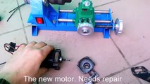 Homemade mini lathe. Repairing and installin