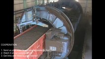 World Amazing Modern Intelligent Technology Machines Unloading Coal Train Rotary Dumper Operat