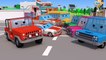 The Fun Police Car rescues the Little Car - Service Vehicles - Cars & Trucks for Kids