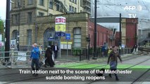 Commuters react as Manchester station reopens after bombing