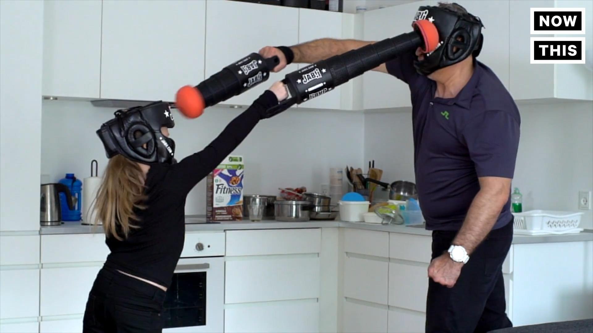 spring loaded boxing glove