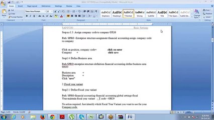 business area in sap (SAP FICO Online Training)