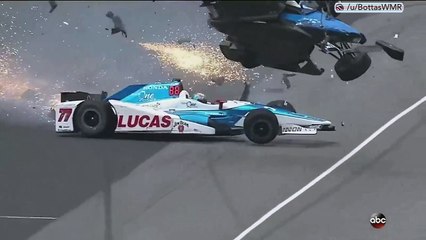 Scott Dixon huge crash. Indy 500.