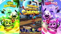 Talking Tom Gold Run and Subway Surfers Hawaii vs Tom Frosty Funny Colors Video for Kids,Cartoons animated anime game 2017