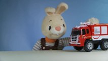 Playing with Toy Trucks for Kids! _ The Fire Truck Toy _ Harry the Bunny _ BabyFi