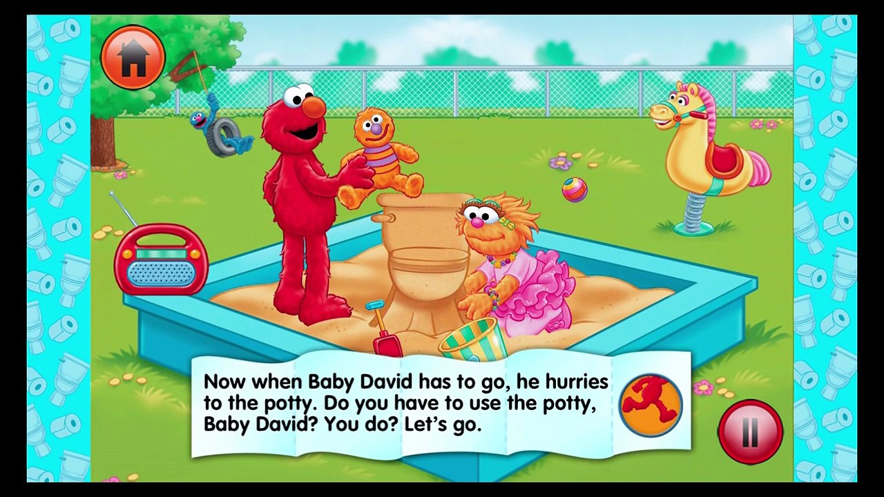 ♫ Potty Time with Elmo Apps (Sesame Street) - 5 fun songs for Kids -  Dailymotion Video
