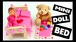 How to Make a Mini Bed for LPS, Lalaloopsy and Barbie Babies - Easy Doll Crafts - simpleki