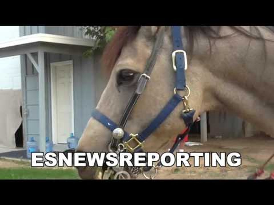 robert garcia riding a horse in camp - EsNews Boxing