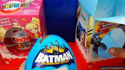 Скачать видео: Two BIG Kinder Easter Edition Eggs: BatMan and Polly Pocket Surprise Eggs​​​