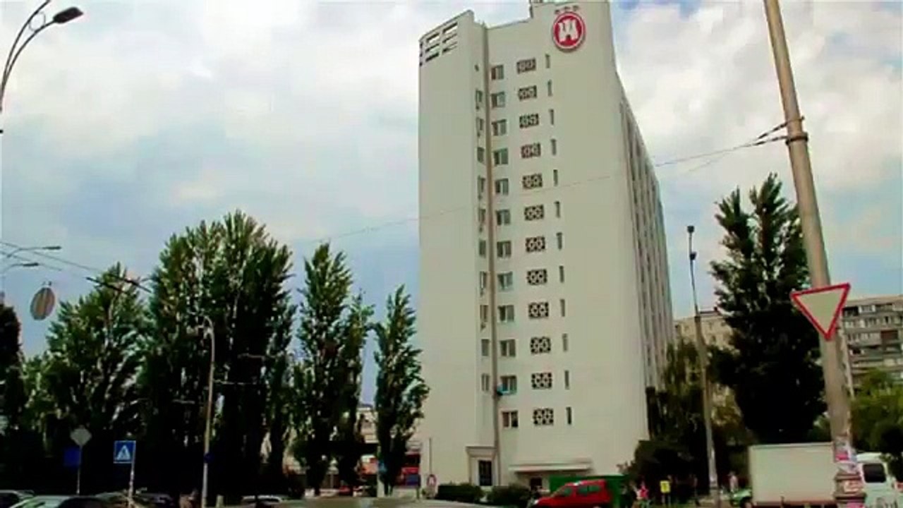 Climbing on a hotel building
