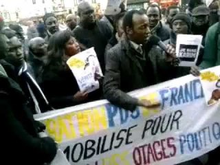 Manifestation de la Fédération du PDS de Paris pour la libération de Karim Wade