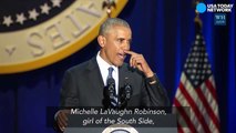 Emotional Obama thanks family during farewell speech-