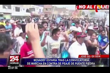 Movadef estaría tras la convocatoria de marcha en contra de peaje de Puente Piedra