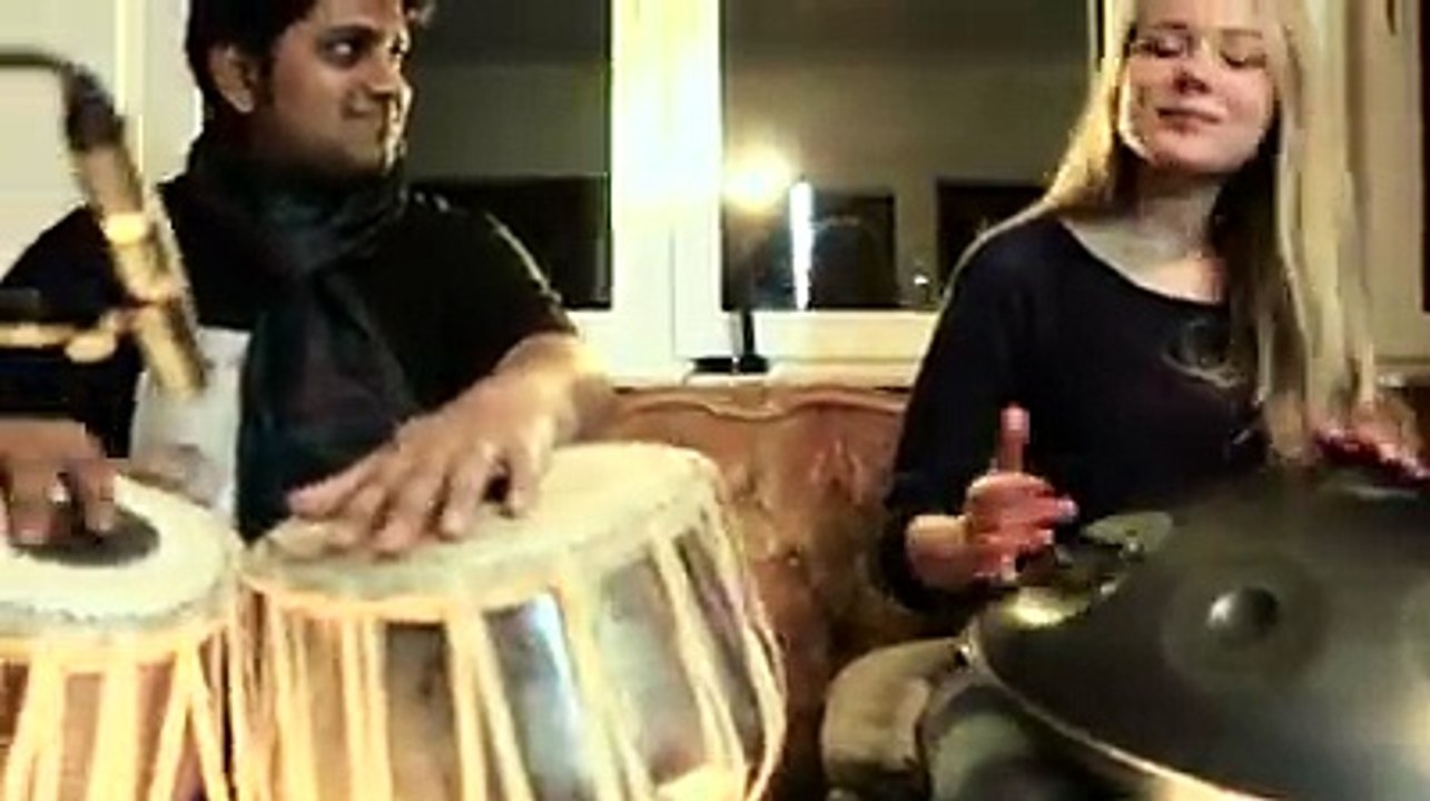 Handpan vs Tabla Fusion Amit Misra vs Kate Stone Must watch