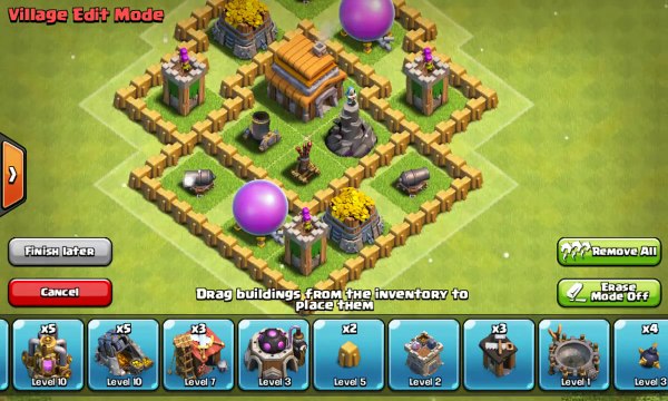 Clash of Clans Town Hall 5 Defense (CoC TH5) BEST Hybrid Base Layout Defense Strategy