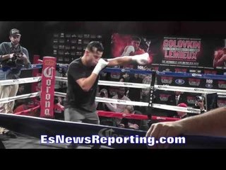 Lemieux SHOWING OFF technique 4 DAYS before FIGHT NIGHT!!! - EsNews Boxing