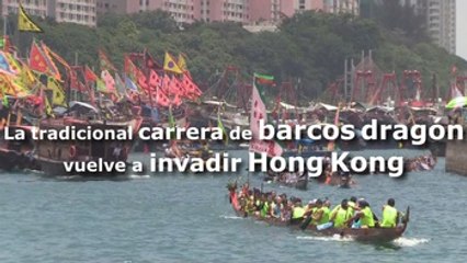 La tradicional carrera de barcos dragón vuelve a invadir Hong Kong