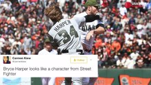 Bryce Harper fights, and Twitter goes crazy