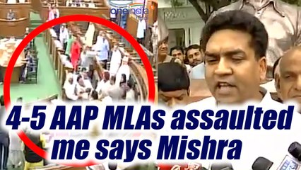 Kapil Mishra shares his ordeal inside Delhi Assembly where AAP MLA assault him, Watch Video | Oneindia News