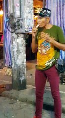 Street Magician showing magic