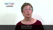 Législatives 2017. Yvonne Rainero : 1ere circonscription du Finistère (Quimper)