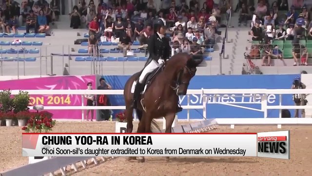 Choi Soon-sil's daughter, Chung Yoo-ra repatriated to Korea from Denmark on Wednesday