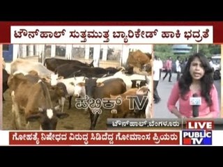 Police Security Tightened At Town Hall In Advance To Avoid Beef Fest To Take Place