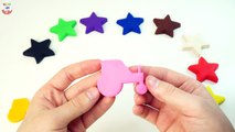 Learn Colors with Play Doh Smiley Stars with Molds Fun & Creative for Kids Clay Slime Surp