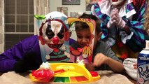 Harley Quinn and Friends VS Two Creepy Killer Clowns in Ultimate Pie Face Challenge