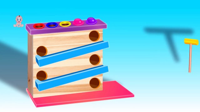 Kids Toys Learn Colors with Wooden Ball Hammer Educational Toy Video Colors for Children to Learn