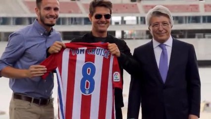 Tom Cruise visits Atletico Madrid's new stadium