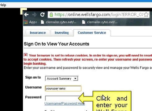 Wells Fargo Bank Login Tutorial