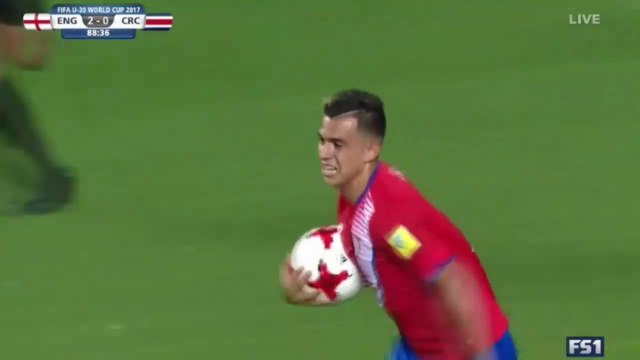 2-1 Randall Leal Penalty Goal HD - England U20 vs Costa Rica U20 - 31.05.2017 HD