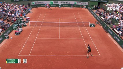 Roland-Garros 2017 : Dimitrov bataille pour conserver sa mise en jeu face à Robredo