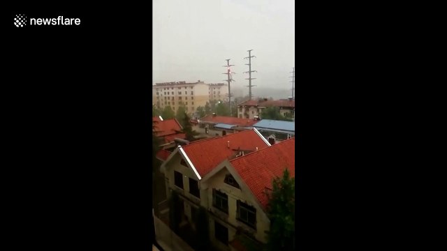 High-voltage power line explosion in northern China