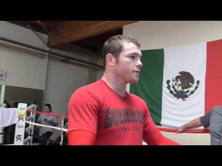 canelo alvarez sick power on mitts  = EsNews Boxing