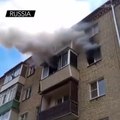Une famille saute du 4e étage pendant un incendie pour echapper aux flammes