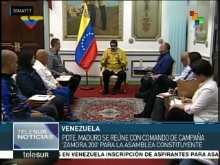 Venezuela: Maduro se reúne con el comando de campaña Zamora 200
