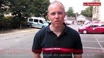 Rennes. Cri d'alerte des pompiers place de la mairie