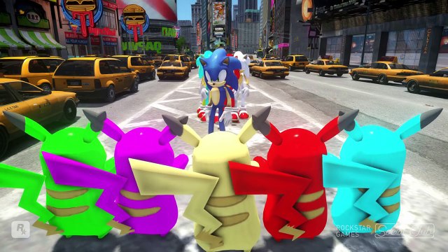 SONIC THE HEDGEHOG COLORS VS CARTOON PIKACHU COLORS - EPIC BATTLE SONIC THE HEDGEHOG MOVIE